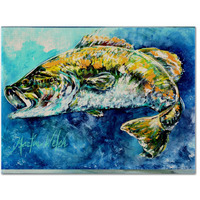 "Caroline's Treasures MW1220PLMT Bobby The Best Bass Fabric Placemat, Multicolor"