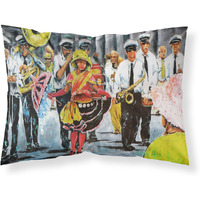 "Caroline's Treasures Dancing in the Streets Mardi Gras Fabric Standard Pillowcase MW1224PILLOWCASE, Multicolor"
