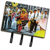 "Caroline's Treasures Dancing in the Streets Mardi Gras Leash or Key Holder MW1224TH68, Triple"