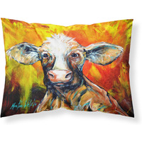 "Caroline's Treasures ""Another Happy Cow"" Printed, Polyester Envelope Closure pillowcase, Standard, Multicolor"
