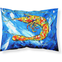 "Caroline's Treasures Ice Blue Shrimp Fabric Standard Pillowcase MW1226PILLOWCASE, Multicolor"