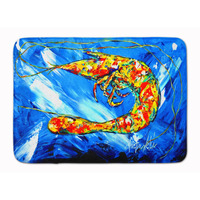 "Caroline's Treasures Ice Blue Shrimp Floor Mat, 19"" x 27"", Multicolor"