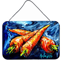 "Caroline's Treasures Carrots Only Three Needed Wall or Door Hanging Prints MW1230DS812, 8"" x 12"""