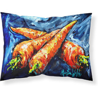"Caroline's Treasures Carrots Only Three Needed Fabric Standard Pillowcase MW1230PILLOWCASE, Multicolor"