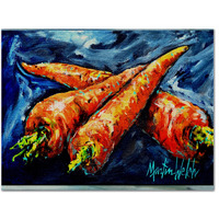 "Caroline's Treasures MW1230PLMT Carrots Only Three Needed Fabric Placemat, Multicolor"