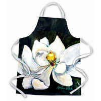 "Caroline's Treasures MW1234APRON Sweet Magnolia Apron, Large, Multicolor"