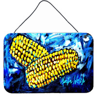 "Caroline's Treasures Two Corn Please Wall or Door Hanging Prints MW1235DS812, 8"" x 12"", Multicolor"
