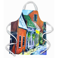 "Caroline's Treasures MW1258APRON New Orleans Somewhere Close Apron, Large, Multicolor"