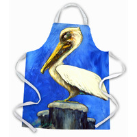 "Caroline's Treasures MW1260APRON Texas Pete Pelican Apron, Large, Multicolor"
