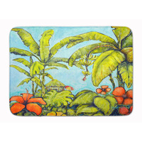 "Caroline's Treasures Banana Cabana Machine Washable Memory Foam Mat doormats, Multicolor"