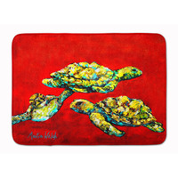 "Caroline's Treasures Drifting Home Turtles Machine Washable Memory Foam Mat doormats, Multicolor"