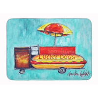 "Caroline's Treasures Lucky Dog for Me Machine Washable Memory Foam Mat doormats, Multicolor"