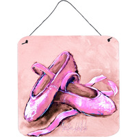 "Caroline's Treasures Ballet Shoes Pink Door Hanging Prints wall-decor, Multicolor"