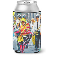"Caroline's Treasures MW1324CC Mardi Gras Dancin' in the Street Can or Bottle Hugger cold-beverage-koozies, Multicolor"