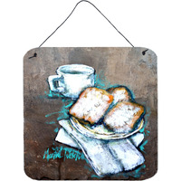 "Caroline's Treasures Beignets Piping Hot Door Hanging Prints wall-decor, Multicolor"