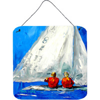 "Caroline's Treasures Sailboat Two's Company Door Hanging Prints wall-decor, Multicolor"