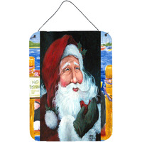 "Caroline's Treasures PJC1001DS1216 A Little Bird Told Me Santa Claus Wall or Door Hanging Prints, 16 x 12"", Multicolor"