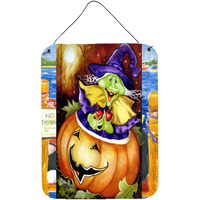 "Caroline's Treasures PJC1004DS1216 Bewitched and Glowing Halloween Wall or Door Hanging Prints, 16 x 12"", Multicolor"