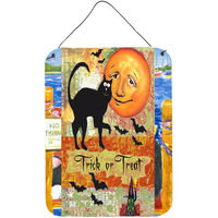 "Caroline's Treasures PJC1006DS1216 Trick or Treat Moon Halloween Wall or Door Hanging Prints, 16 x 12"", Multicolor"