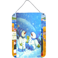 "Caroline's Treasures PJC1007DS1216 Blue Snow Baby Snowman Wall or Door Hanging Prints, 16 x 12"", Multicolor"