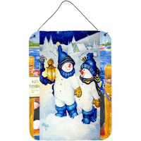 "Caroline's Treasures PJC1009DS1216 Follow Me Snowman Wall or Door Hanging Prints, 16 x 12"", Multicolor"