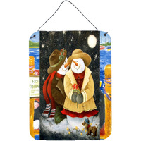 "Caroline's Treasures PJC1016DS1216 Love at Christmas Snowman Wall or Door Hanging Prints, 16 x 12"", Multicolor"