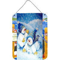 "Caroline's Treasures Snow babies At Play Snowman Door Hanging Prints wall-decor, 16 x 12, Multicolor"