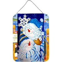 "Caroline's Treasures PJC1018DS1216 Snowflake Buddies Snowman Wall or Door Hanging Prints, 16 x 12"", Multicolor"