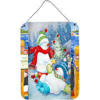 "Caroline's Treasures PJC1021DS1216 The Teens Celebrate Snowman Wall or Door Hanging Prints, 16 x 12"", Multicolor"