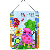 "Caroline's Treasures PJC1026DS1216 Be Blessed Owl Wall or Door Hanging Prints, 16 x 12"", Multicolor"