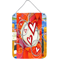 "Caroline's Treasures PJC1038DS1216 Circle of Love Valentine's Day Wall or Door Hanging Prints, 16 x 12"", Multicolor"