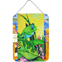 "Caroline's Treasures PJC1042DS1216 Summer Daze Frog Wall or Door Hanging Prints, 16 x 12"", Multicolor"