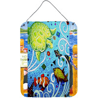 "Caroline's Treasures PJC1043DS1216 Turtle Time Turtle Wall or Door Hanging Prints, 16 x 12"", Multicolor"