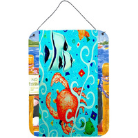 "Caroline's Treasures PJC1051DS1216 Crabby Crab Wall or Door Hanging Prints, 16 x 12"", Multicolor"