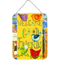 "Caroline's Treasures PJC1055DS1216 Welcome Good Friends Inspirational Wall or Door Hanging Prints, 16 x 12"", Multicolor"