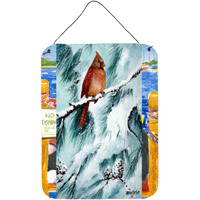 "Caroline's Treasures PJC1058DS1216 Winter's Glory Redbird 2 Northern Cardinal Wall or Door Hanging Prints, 16 x 12"", Multicolor"