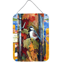 "Caroline's Treasures PJC1060DS1216 Fence Sitter Chickadee Wall or Door Hanging Prints, 16 x 12"", Multicolor"