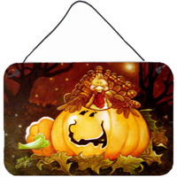 "Caroline's Treasures PJC1070DS812 Somebody to Love Pumpkin Halloween Wall or Door Hanging Prints, 8 x 12"", Multicolor"