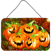 "Caroline's Treasures PJC1071DS812 Such A Glowing Personality Pumpkin Halloween Wall or Door Hanging Prints, 8 x 12"", Multicolor"