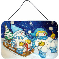 "Caroline's Treasures PJC1077DS812 Celebrate the Season of Wonder Snowman Wall or Door Hanging Prints, 8 x 12"", Multicolor"