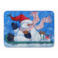 "Caroline's Treasures Come Ride With Me Snowman Floor Mat, 19"" x 27"", Multicolor"