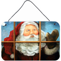 "Caroline's Treasures PJC1079DS812 Kindly Visitor Santa Claus Christmas Wall or Door Hanging Prints, 8 x 12"", Multicolor"