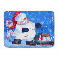 "Caroline's Treasures Friends Can Ride Too Snowman, 19"" x 27"", Multicolor"