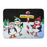 "Caroline's Treasures North Pole Welcomes You Penguins Floor Mat, 19"" x 27"", Multicolor"
