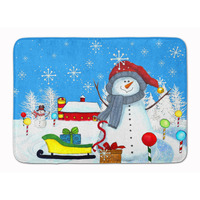 "Caroline's Treasures Snow Happens in the Meadow Snowman Floor Mat, 19"" x 27"", Multicolor"