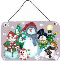 "Caroline's Treasures PJC1084DS812 Snowman Collection for the Holidays Wall or Door Hanging Prints, 8 x 12"", Multicolor"