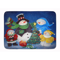 "Caroline's Treasures Family Gathering Snowman Floor Mat, 19"" x 27"", Multicolor"