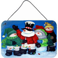 "Caroline's Treasures PJC1087DS812 The Light Brigade Snowman Wall or Door Hanging Prints, 8 x 12"", Multicolor"