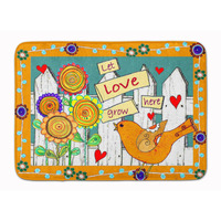 "Caroline's Treasures Let Love Grow Here Floor Mat, 19"" x 27"", Multicolor"