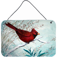 "Caroline's Treasures PJC1110DS812 Cardinal Winter Red Bird Wall or Door Hanging Prints, 8 x 12"", Multicolor"